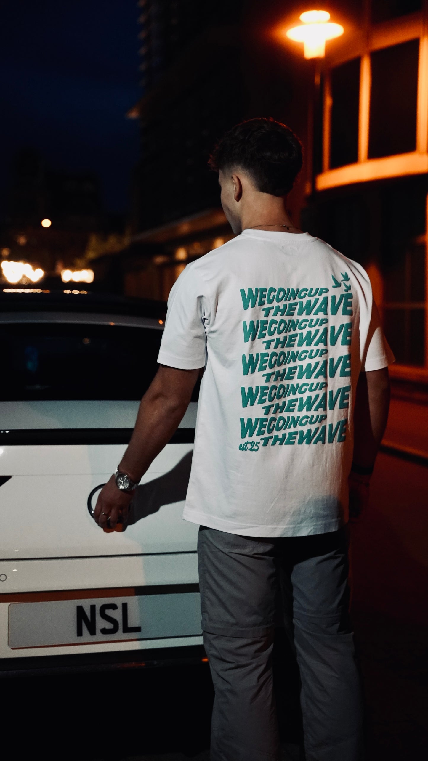 GOING UP / THE WAVE TEE - TURTLE WHITE