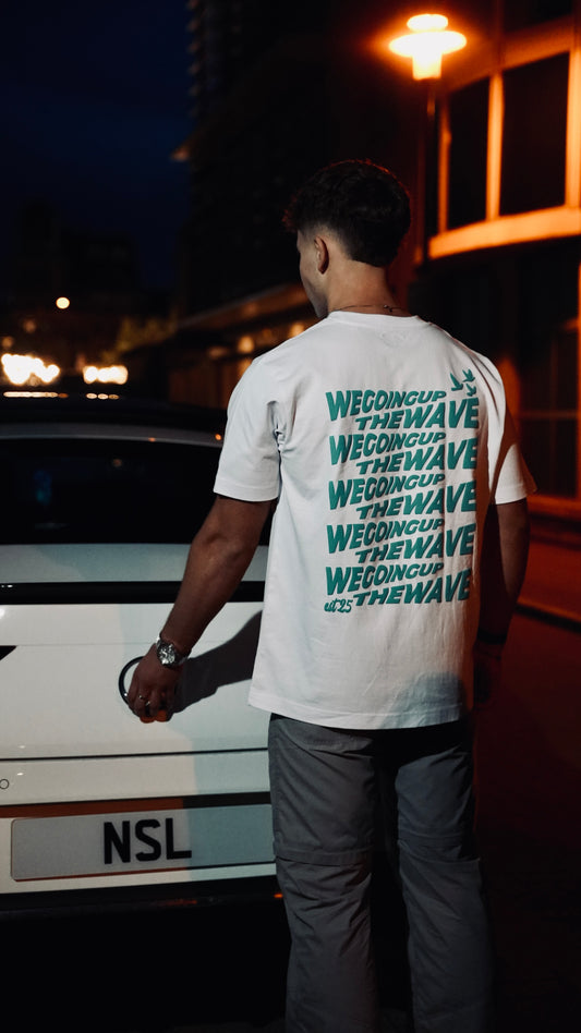 GOING UP / THE WAVE TEE - TURTLE WHITE