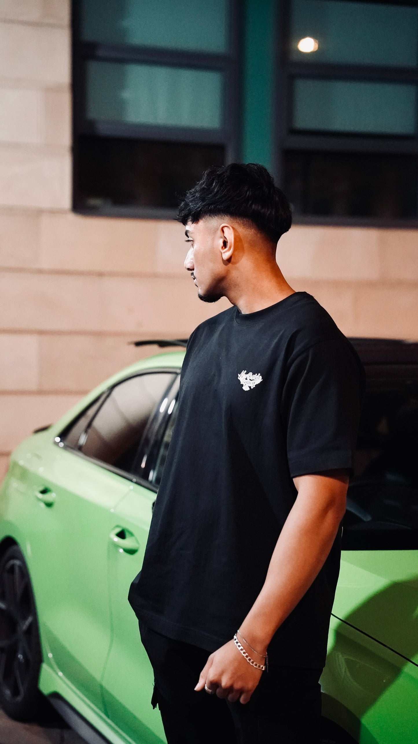 GOING UP / THE WAVE TEE - PLATINUM BLACK