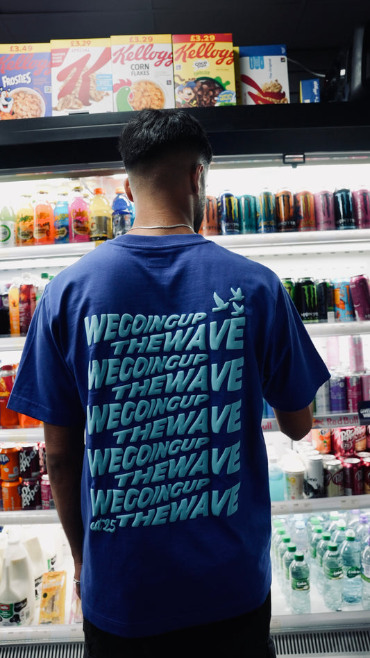 GOING UP / THE WAVE TEE - BEYOND BLUE