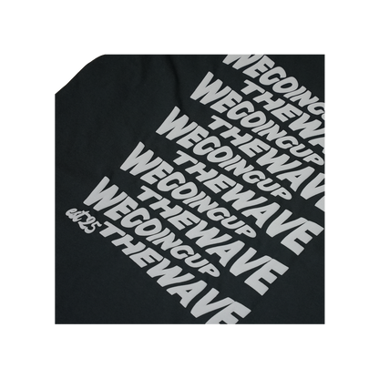 GOING UP / THE WAVE TEE - PLATINUM BLACK